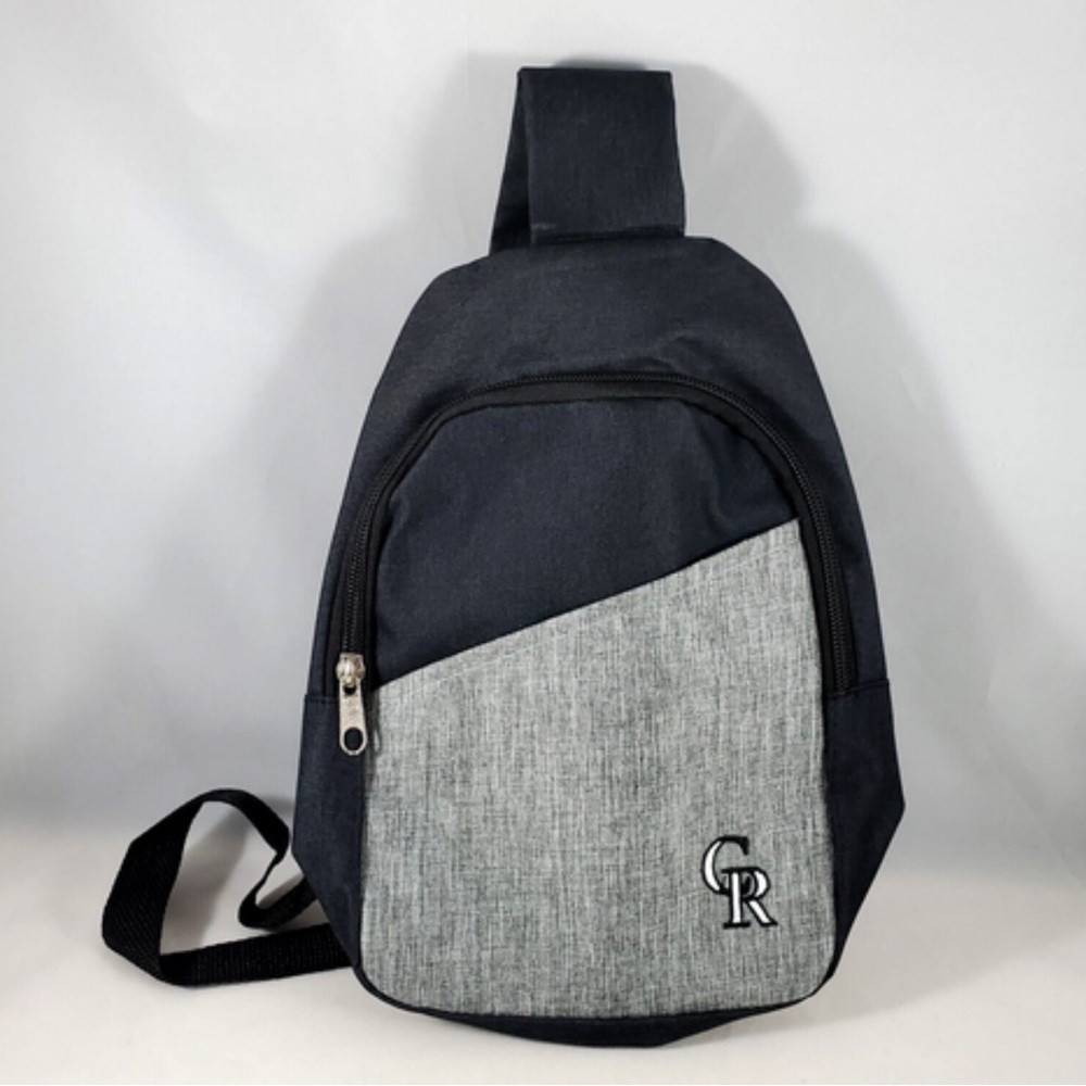 Colorado Rockies Black and Gray Men's Sling Bag